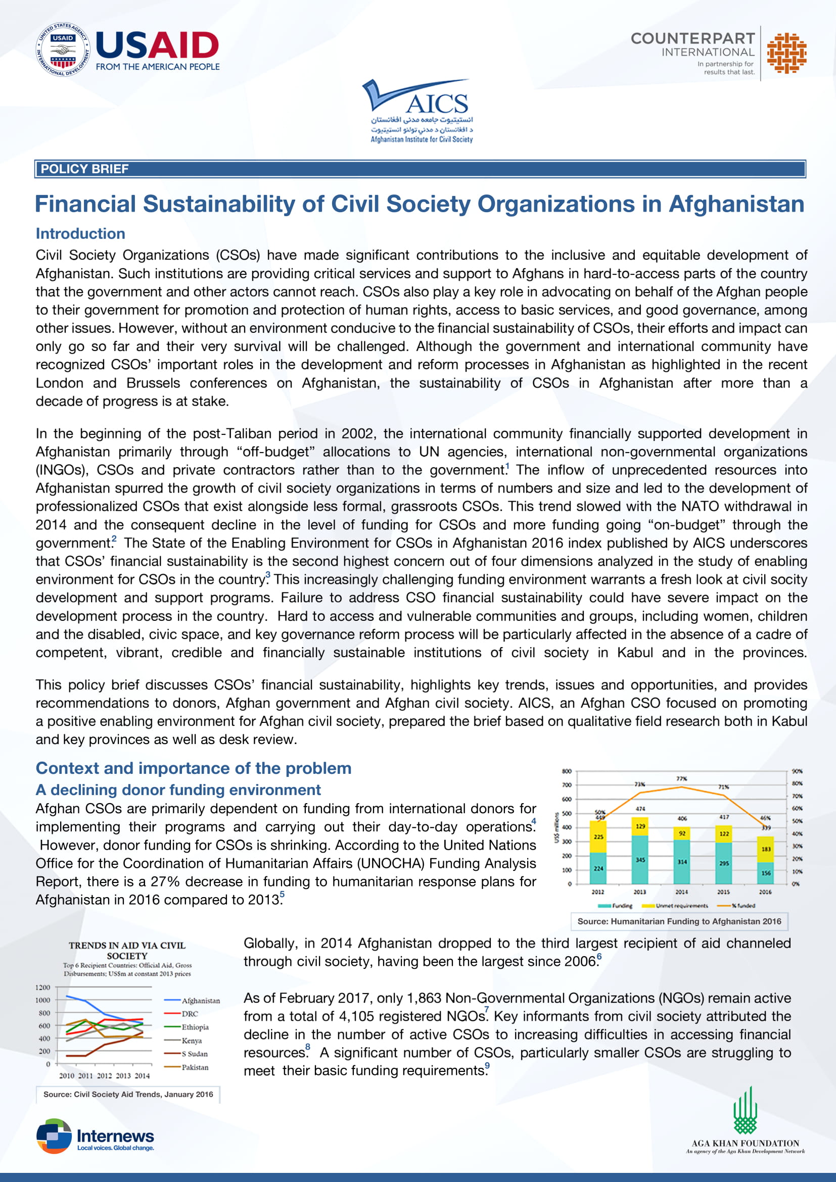 Financial Sustainability of Civil Society Organizations